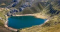 Aerial View of Saliencia Lake at Somiedo National Park Royalty Free Stock Photo