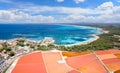 Aerial view of Salines de s`Avall and Es Trenc beach