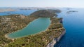 Salt lake Mir in Nature Park Telascica, Croatia Royalty Free Stock Photo