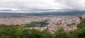 Aerial view of Salta City and cable car from Cerro San Bernardo viewpoint - Salta, Argentina Royalty Free Stock Photo