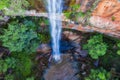 Aerial view of the Salto Suizo the highest waterfall of Paraguay near the Colonia Independencia and Vallarrica.