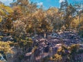 Aerial view of the `Salto Suizo` the highest waterfall of Paraguay