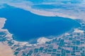 Aerial view of Salton Sea and Brawley rural scene Royalty Free Stock Photo