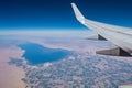 Aerial view of Salton Sea and Brawley rural scene Royalty Free Stock Photo