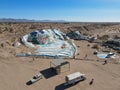 Aerial view of Salvation Mountain, God Is Love. Niland, California