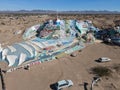 Aerial view of Salvation Mountain, God Is Love. Niland, California