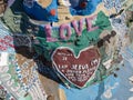 Aerial view of Salvation Mountain, God Is Love. Niland, California