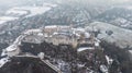 Aerial view of Salzburg old town and Hohensalzburg Fortress. View on City and river from above Royalty Free Stock Photo