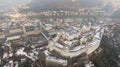 Aerial view of Salzburg old town and Hohensalzburg Fortress. View on City and river from above Royalty Free Stock Photo