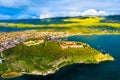 Samuels Fortress and Plaosnik at Ohrid in North Macedonia Royalty Free Stock Photo