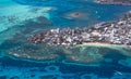 Aerial view of San Andres Island, Colombia