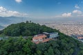 Aerial view of San Bernardo Hill with the city of Salta behind Royalty Free Stock Photo