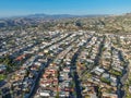 Aerial view of San Clemente coastline town