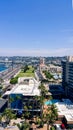 Aerial view of San Diego harbor and waterfront park