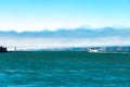 San Francisco bay under heavy fog Royalty Free Stock Photo