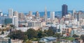 Aerial view of the San Francisco downtown. Royalty Free Stock Photo