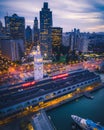 Aerial view of San Francisco at Night