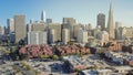 Aerial view San Francisco financial district and Jackson Square Royalty Free Stock Photo