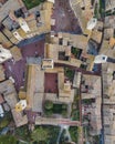 Aerial view of San Gimignano, a small old town with medieval tower at sunset, Siena, Tuscany, Italy Royalty Free Stock Photo