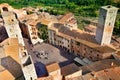 Aerial view of San Gimignano town