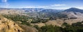 Aerial view of San Luis Obispo from the hiking trail to Bishop Peak, California
