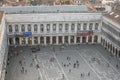 Aerial view of San Marco Square from the tower bell, Venice, Italy Royalty Free Stock Photo