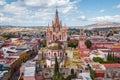 Aerial View of San Miguel de Allende in Guanajuato, Mexico Royalty Free Stock Photo