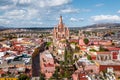 Aerial View of San Miguel de Allende in Guanajuato, Mexico Royalty Free Stock Photo