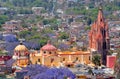 Aerial view of San miguel de allende in guanajuato, mexico XXV Royalty Free Stock Photo