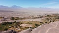 Aerial view of San Pedro de Atacama in Chile.  Drone Royalty Free Stock Photo