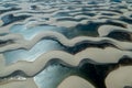 Aerial view of sand dunes in Lencois Maranhenses National Park, Brazil Royalty Free Stock Photo