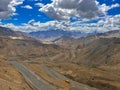 Sangam Point - Two color river - Confluence of the Indus and Zanskar at Leh Ladakh, India Royalty Free Stock Photo