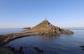 Aerial view of Sanguinaires bloodthirsty Islands in Corsica, France