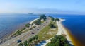 Aerial view of Sanibel Causeway, Florida Royalty Free Stock Photo