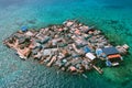 Aerial view of Santa Cruz del islote the most populated island in the world Royalty Free Stock Photo