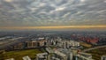 Aerial view Santa Giulia, Milan, Italy 3.01.2023 residential area on the south-eastern outskirts of Milan, between the