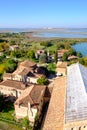 Aerial view of Santa Maria di Assunta cathedral on Torcello island Royalty Free Stock Photo