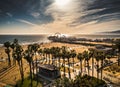 Aerial view of Santa Monica Pier. Royalty Free Stock Photo