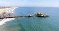 Aerial view of Santa Monica Pier, CA Royalty Free Stock Photo