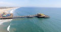 Aerial view of Santa Monica Pier, California Royalty Free Stock Photo