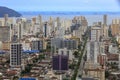 Aerial view Santos, located on the coast area of Sao Paulo State, Brazil