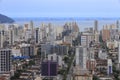 Aerial view Santos, located on the coast area of Sao Paulo State, Brazil