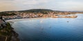 Sanxenxo and Silgar beach in Pontevedra, Spain Royalty Free Stock Photo