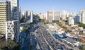 Sao Paulo city and 23 de Maio avenue