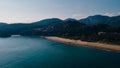 aerial view of Sarigerme Sarced Beach in turkey Royalty Free Stock Photo