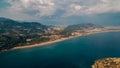 aerial view of Sarigerme Sarced Beach in turkey Royalty Free Stock Photo