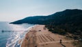 aerial view of Sarigerme Sarced Beach in turkey Royalty Free Stock Photo