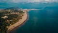 aerial view of Sarigerme Sarced Beach in turkey Royalty Free Stock Photo