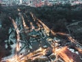 Aerial view Sarzhyn Yar, Kharkiv city winter park