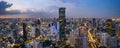 Aerial view of Sathorn and Mahanakhon tower in Bangkok, Thailand